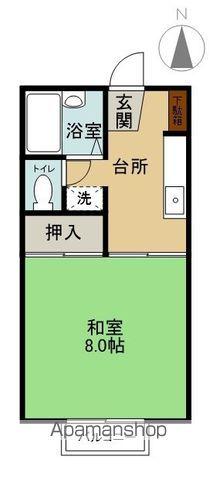 マリンパレス(1K/2階)の間取り写真