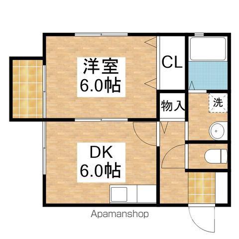 ベネッセ太田(1DK/2階)の間取り写真