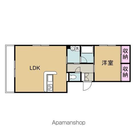 森ビル(1LDK/3階)の間取り写真