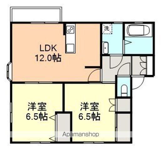 プレベールA(2LDK/2階)の間取り写真