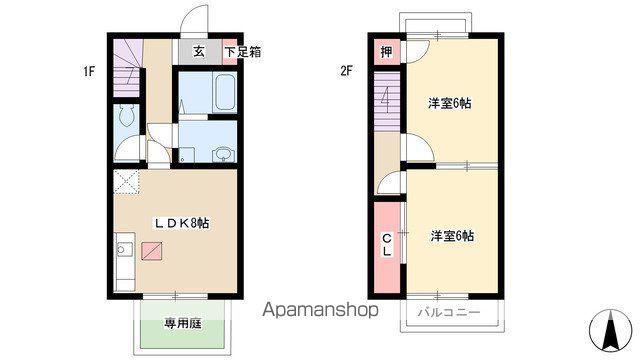 プレザント柳(2DK/1階)の間取り写真