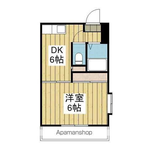 パールハイツ山下(1DK/1階)の間取り写真