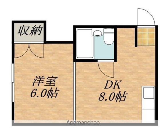 リバーサイド菊水(ワンルーム/4階)の間取り写真