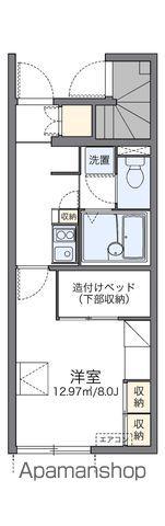 レオパレスメゾンアジュール(1K/1階)の間取り写真