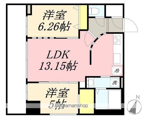 コローレ知事公館前(2LDK/9階)の間取り写真