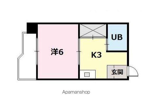 出汐レスト(1K/3階)の間取り写真