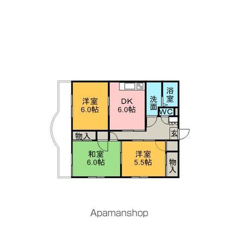 アークヒルズ壱番館(3DK/3階)の間取り写真