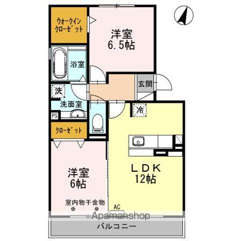 モンクールK&M(2LDK/3階)の間取り写真