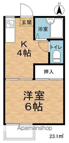 プレンティ友(1K/2階)の間取り写真