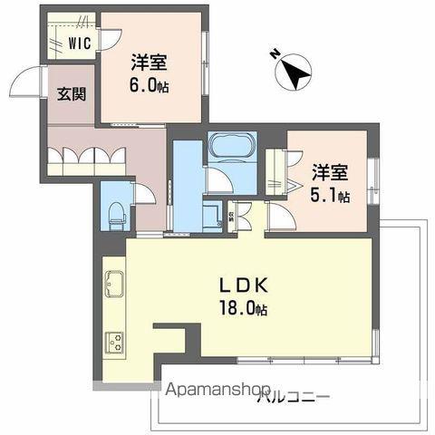 カヴァリエーレ(2LDK/3階)の間取り写真