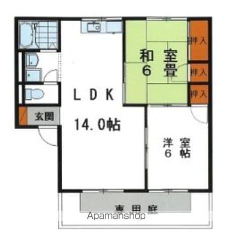ハートフル夢前Ⅰ(2LDK/1階)の間取り写真