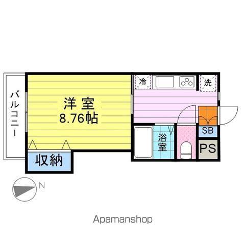 エスタシオン F(1K/1階)の間取り写真