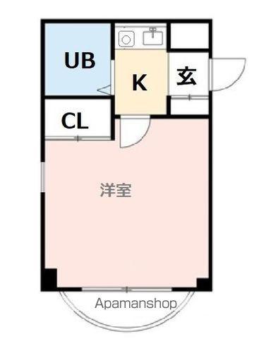 ベルメゾン春日部(1K/4階)の間取り写真