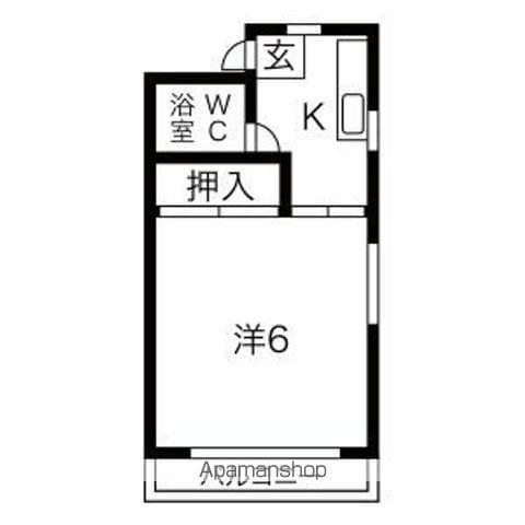 アンシャンテ モリモト(1K/3階)の間取り写真