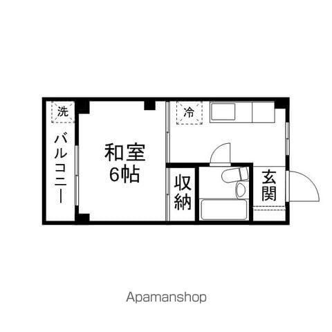 津田ビル(1K/2階)の間取り写真