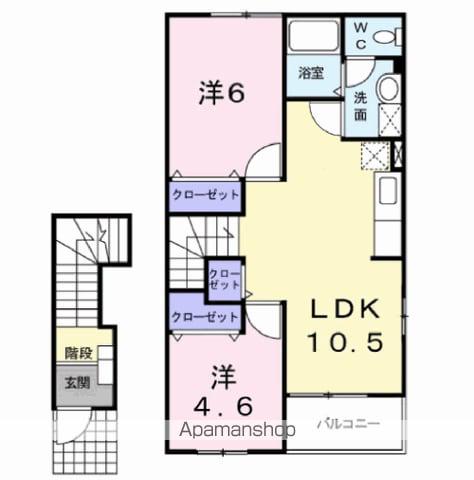 パークヒル(2LDK/2階)の間取り写真