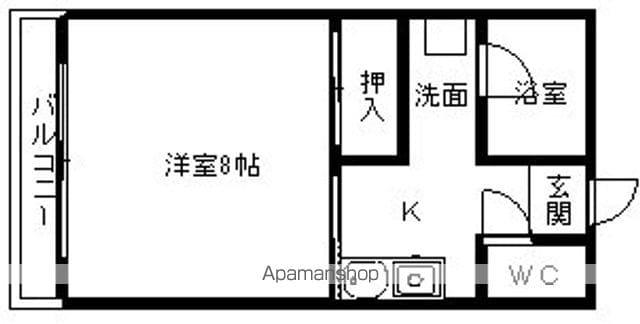 アネックス野南(1K/2階)の間取り写真