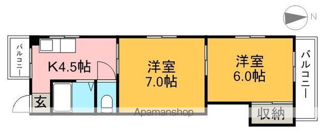 武田マンション(2K/2階)の間取り写真