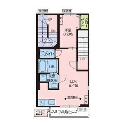 GRIT・NEO C棟(1LDK/2階)の間取り写真