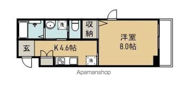 シャーメゾン真栄(1K/2階)の間取り写真