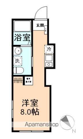 CASA PIAZZA 練馬富士見台(ワンルーム/1階)の間取り写真