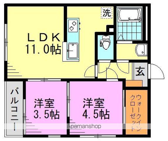 LOTUS阿佐ヶ谷(2LDK/3階)の間取り写真
