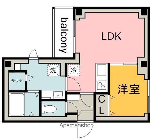 BCASA調布サウス COURT 2ND(1LDK/3階)の間取り写真