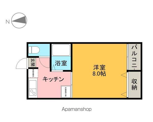 クリーミーハウス(1K/2階)の間取り写真