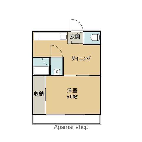 タウニーさくら(1K/2階)の間取り写真