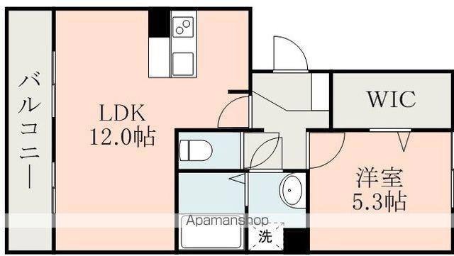 タウンフォートⅠ A棟(1LDK/2階)の間取り写真
