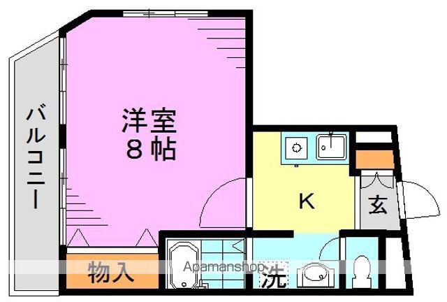 メゾンハギワラ(1K/6階)の間取り写真