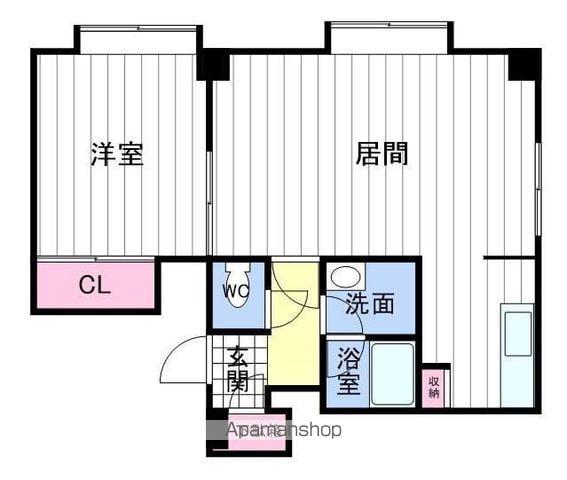 ALLEZ麻生 (1LDK/3階)の間取り写真