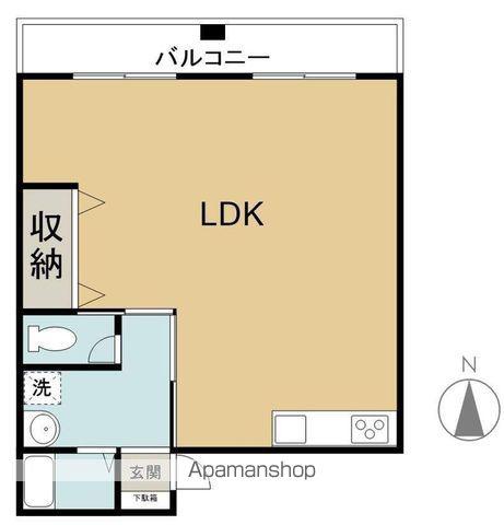 トライアングルビル(ワンルーム/3階)の間取り写真
