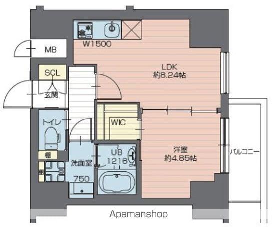 プレジオ西新井(1LDK/9階)の間取り写真