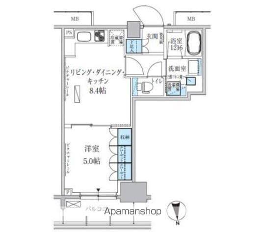 パークアクシス上野三丁目(1LDK/11階)の間取り写真