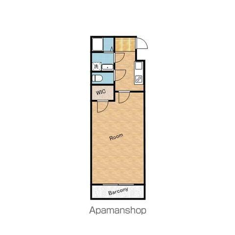 FELIZ羽倉崎(1K/2階)の間取り写真