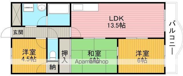 セントポーリア東豊中(2SLDK/6階)の間取り写真