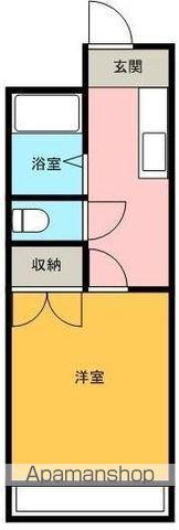 スカイパレス福島B(1K/1階)の間取り写真