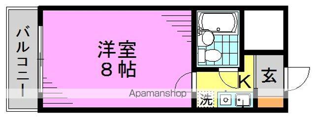 ピソ ブランコ(1K/5階)の間取り写真