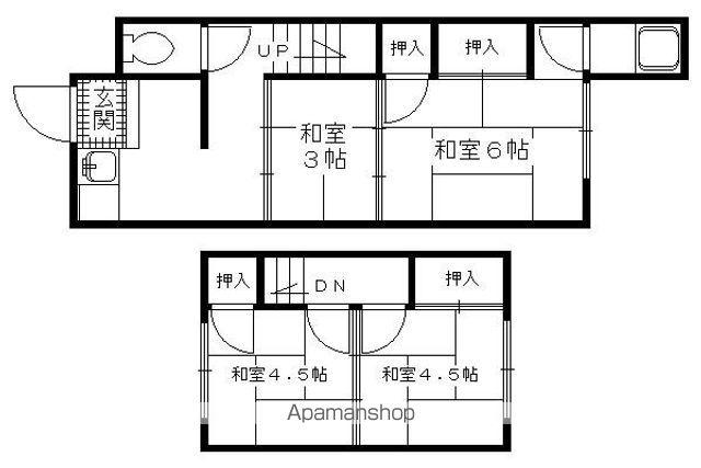 叡山電鉄 修学院駅 徒歩5分 1階建 築59年(4K)の間取り写真