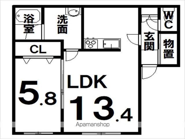 DRIVE(1LDK/1階)の間取り写真