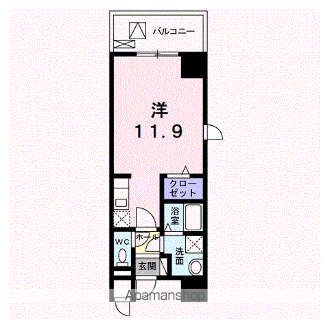グランアベニューⅢ(ワンルーム/8階)の間取り写真