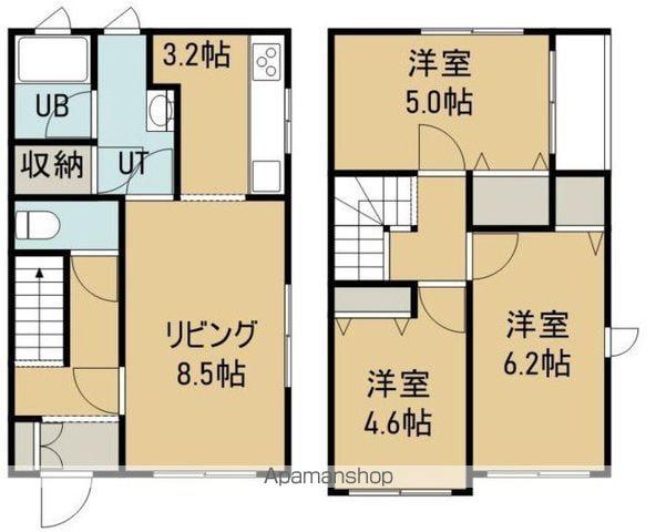 コーポラス富岡12号(3LDK/1階)の間取り写真