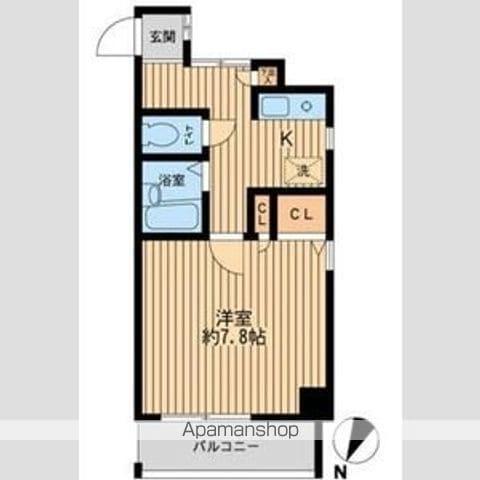 プライムアーバン新宿落合(1K/地下階)の間取り写真