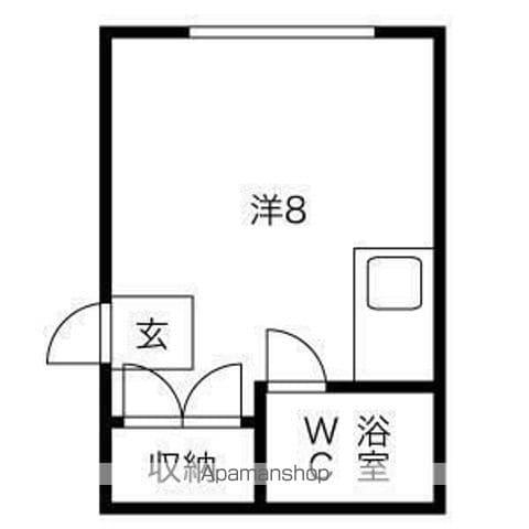 セブンテンハイツ(ワンルーム/1階)の間取り写真