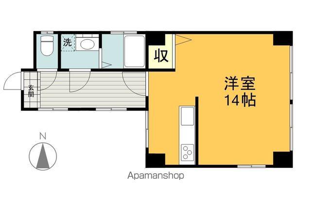 愛林ビル(ワンルーム/4階)の間取り写真