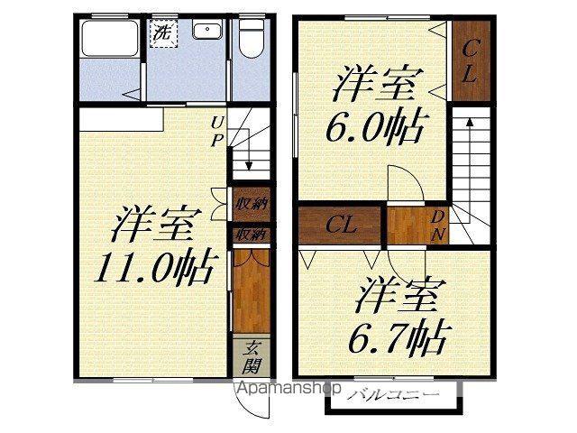 GRANDIR(2LDK)の間取り写真