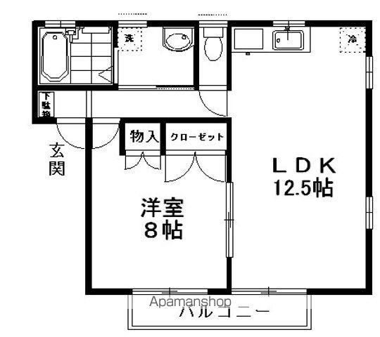 セイ・ソルジェンテ(1LDK/1階)の間取り写真