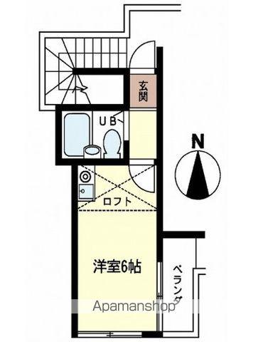 ときわグリーンハイツ(ワンルーム/2階)の間取り写真
