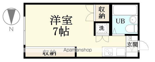 レジデンスFURUSAKI2(ワンルーム/2階)の間取り写真